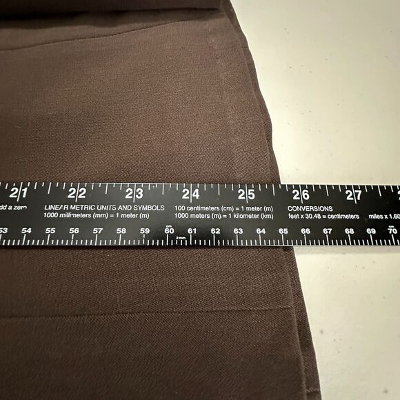 Apt 9 Stretch Skirt Women's Sz 12 Brown A-line Flare Zip Polyester Lined Career - Picture 7 of 10